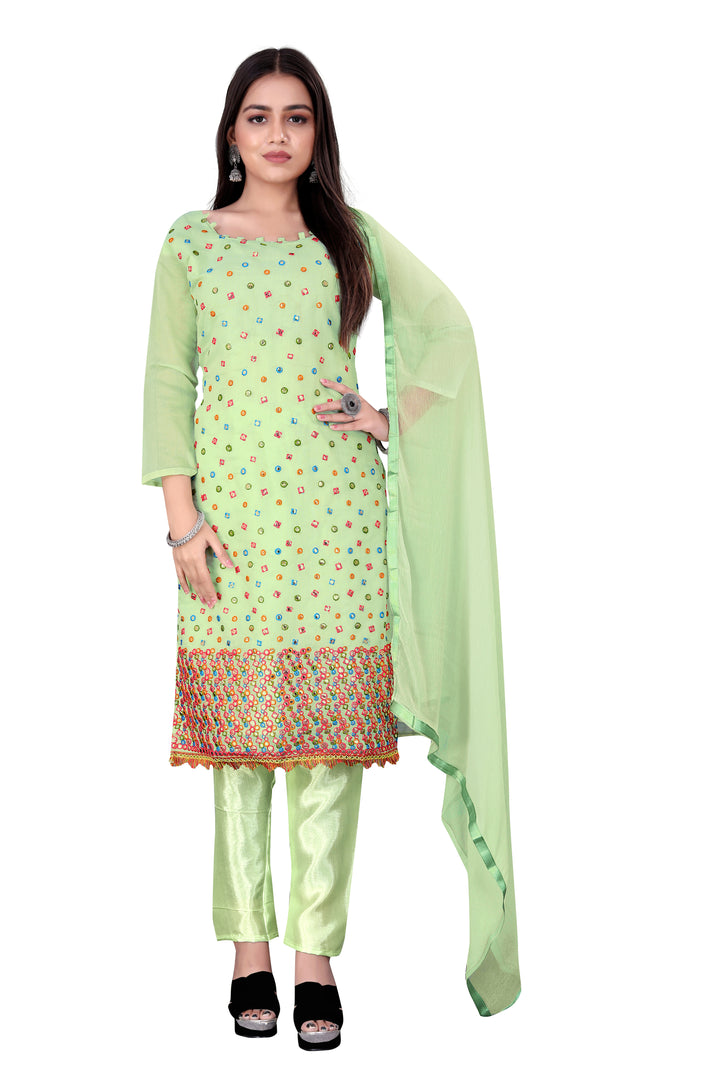 Stunning Chanderi Cotton Suit with Santoon Bottom | Perfect Ethnic Attire