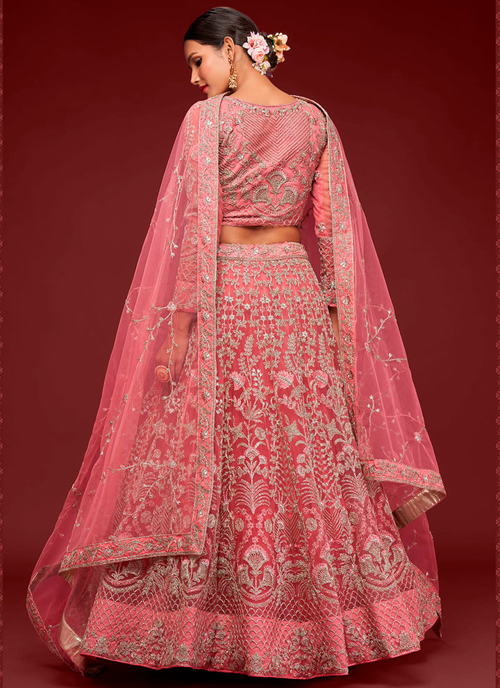 Elegant Lehengas in Soft-Net | Exquisite Thread & Jari Embroidery for Weddings