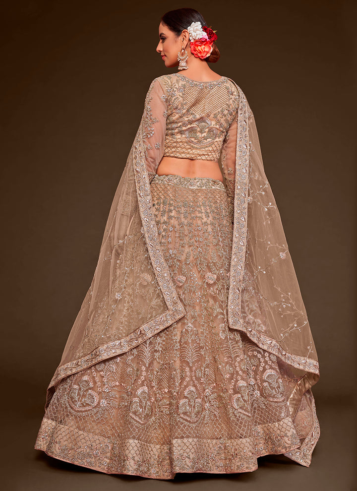 Elegant Lehengas in Soft-Net | Exquisite Thread & Jari Embroidery for Weddings