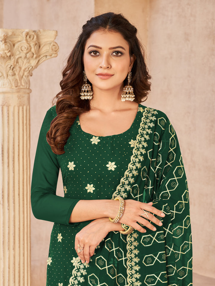 Georgette Salwar Kameez | Heavy Designer Embroidery | Full Sleeve | Traditional Wear