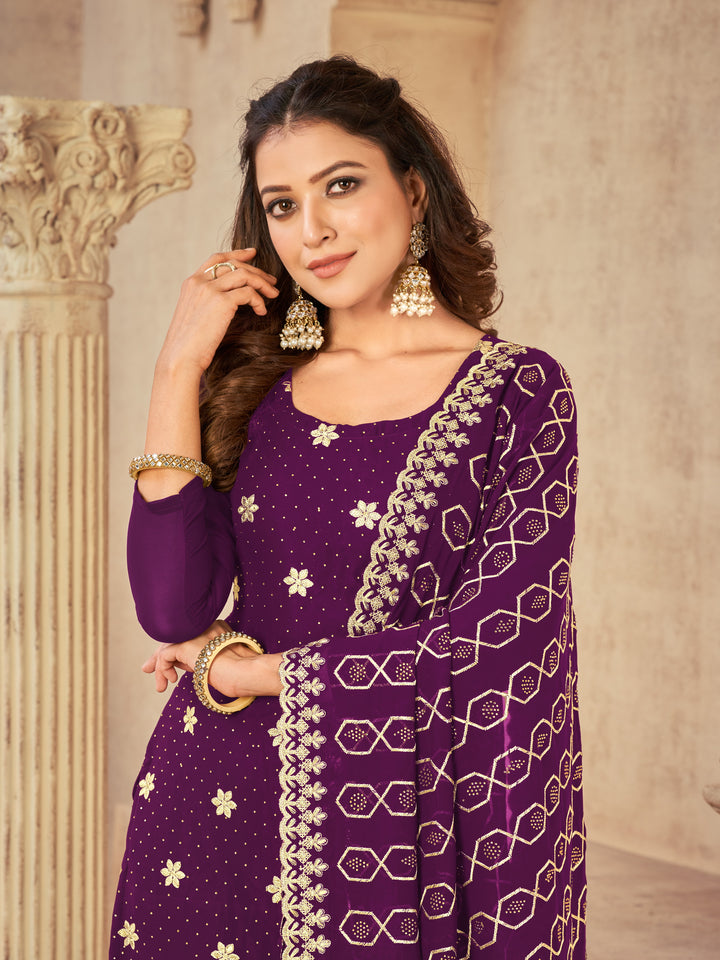 Georgette Salwar Kameez | Heavy Designer Embroidery | Full Sleeve | Traditional Wear