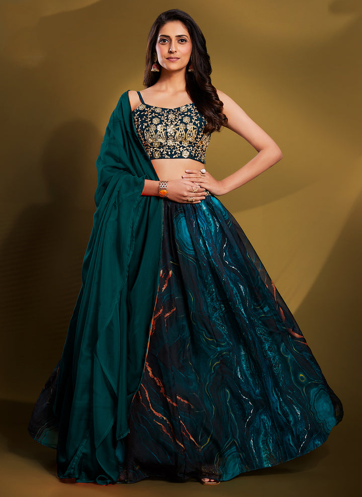 Elegant Art-Silk Lehenga with Dori Work & Sequins | Perfect for Weddings