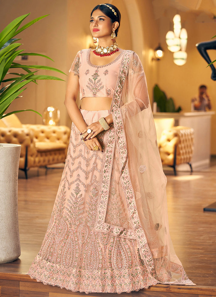 Designer Embroidered Soft-Net Lehenga | Wedding & Special Event Attire