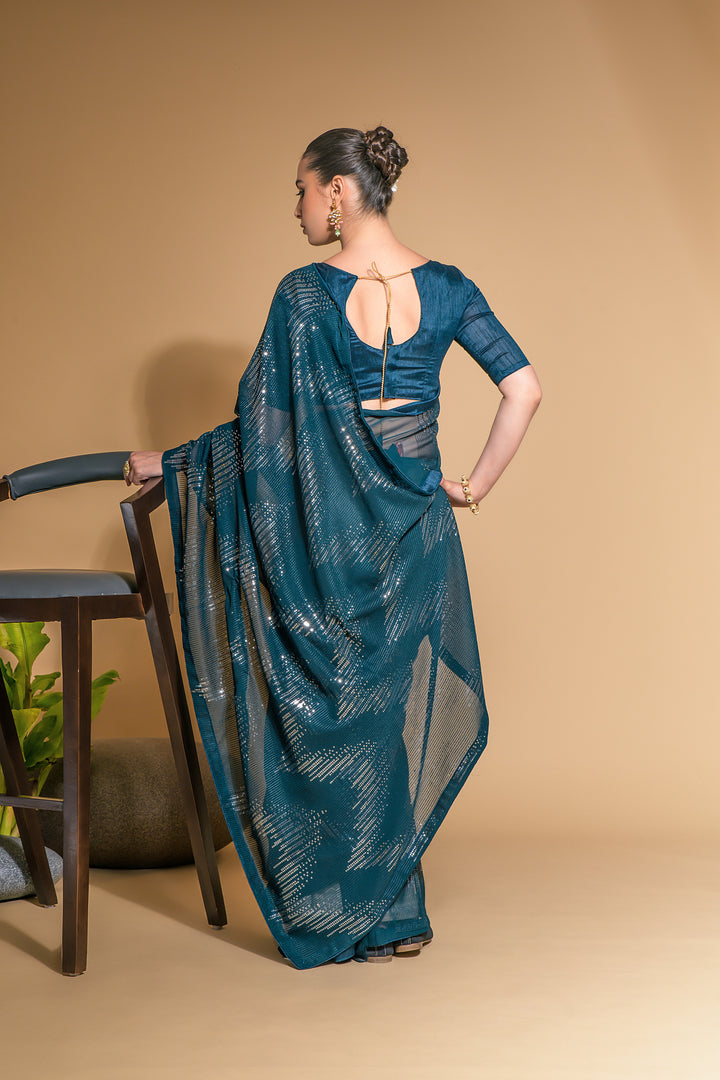 Georgette Saree with Satin Blouse | Perfect for Weddings & Festive Events