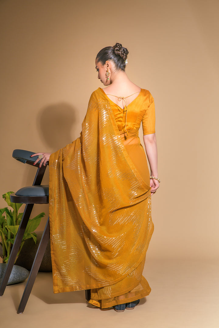 Georgette Saree with Satin Blouse | Perfect for Weddings & Festive Events