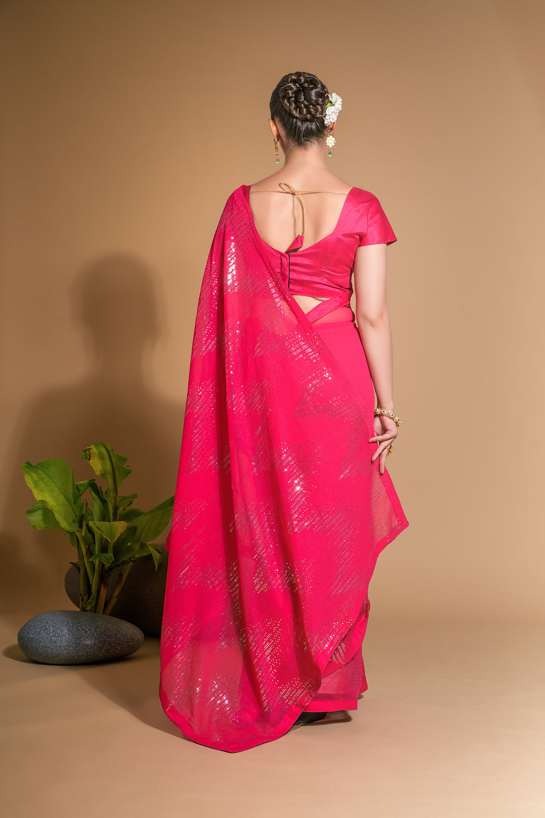 Georgette Saree with Satin Blouse | Perfect for Weddings & Festive Events