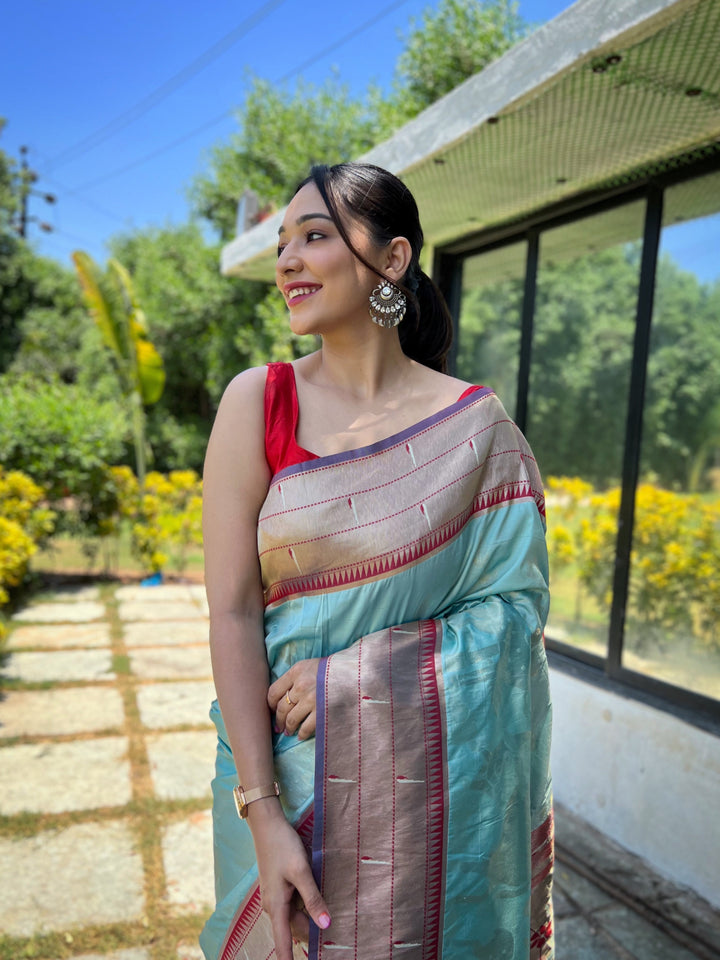 Elegant Soft-Silk Saree | Woven Paithani Designer for Special Events