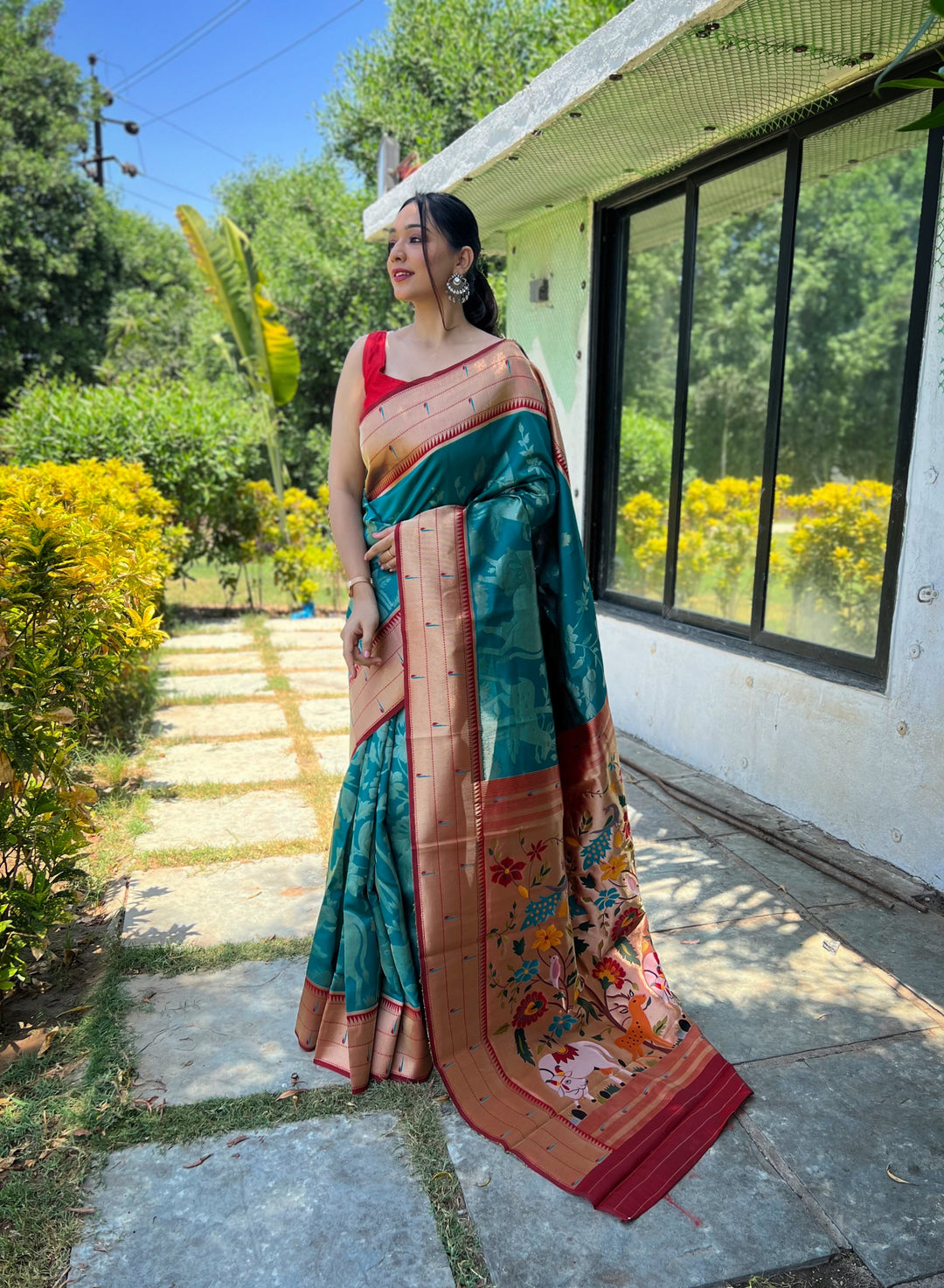 Elegant Soft-Silk Saree | Woven Paithani Designer for Special Events