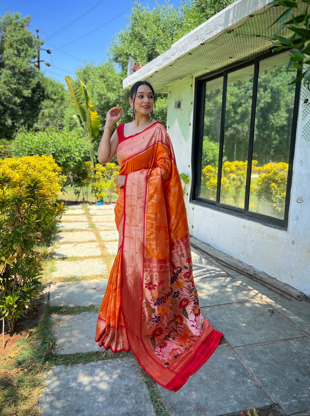 Elegant Soft-Silk Saree | Woven Paithani Designer for Special Events