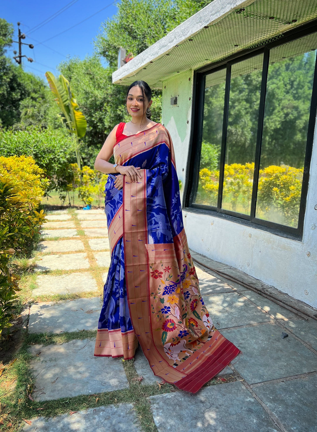 Elegant Soft-Silk Saree | Woven Paithani Designer for Special Events