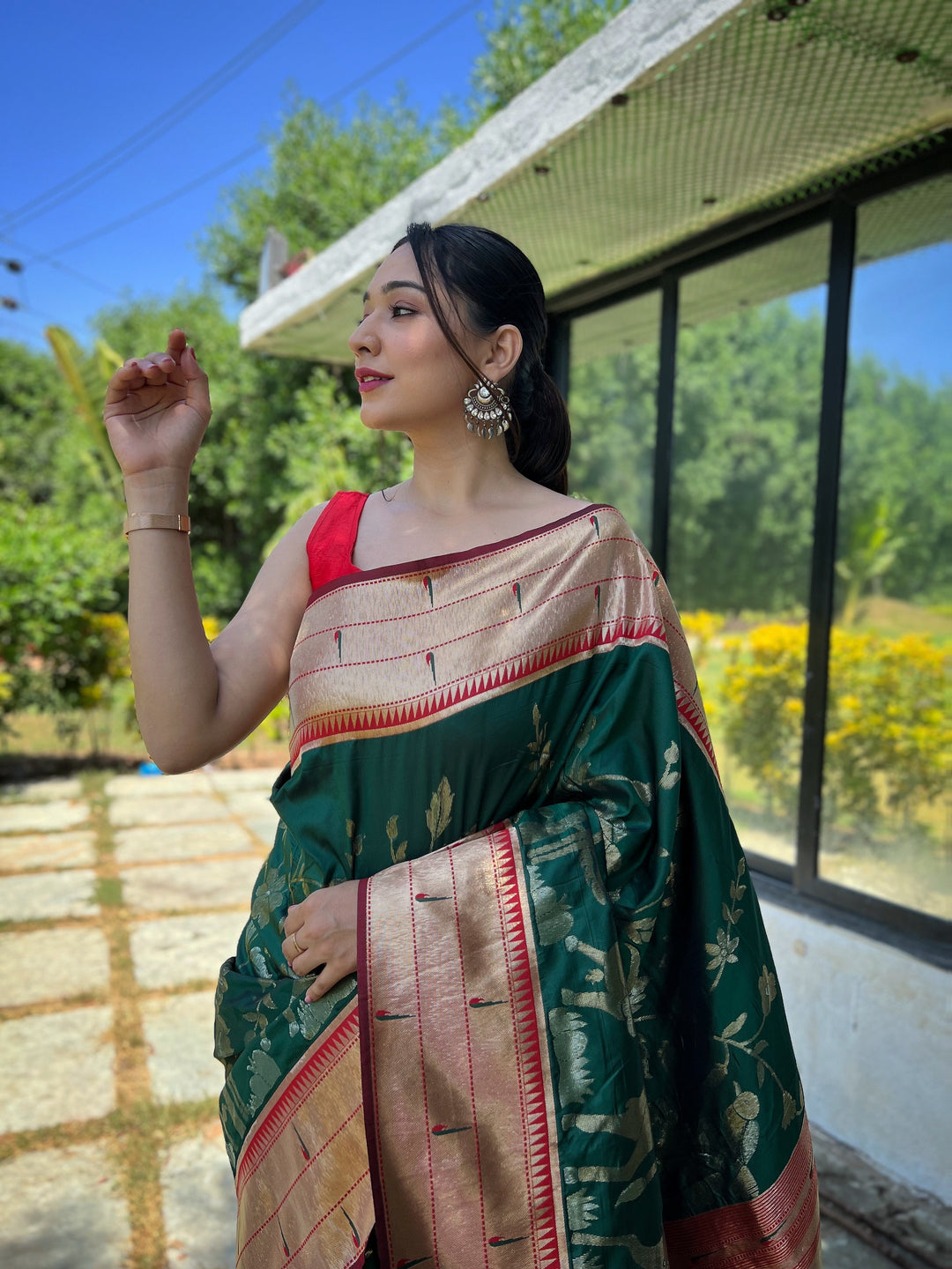 Elegant Soft-Silk Saree | Woven Paithani Designer for Special Events