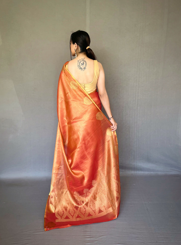 Designer Tissue-Silk Saree | Jacquard Weaving for Special Events