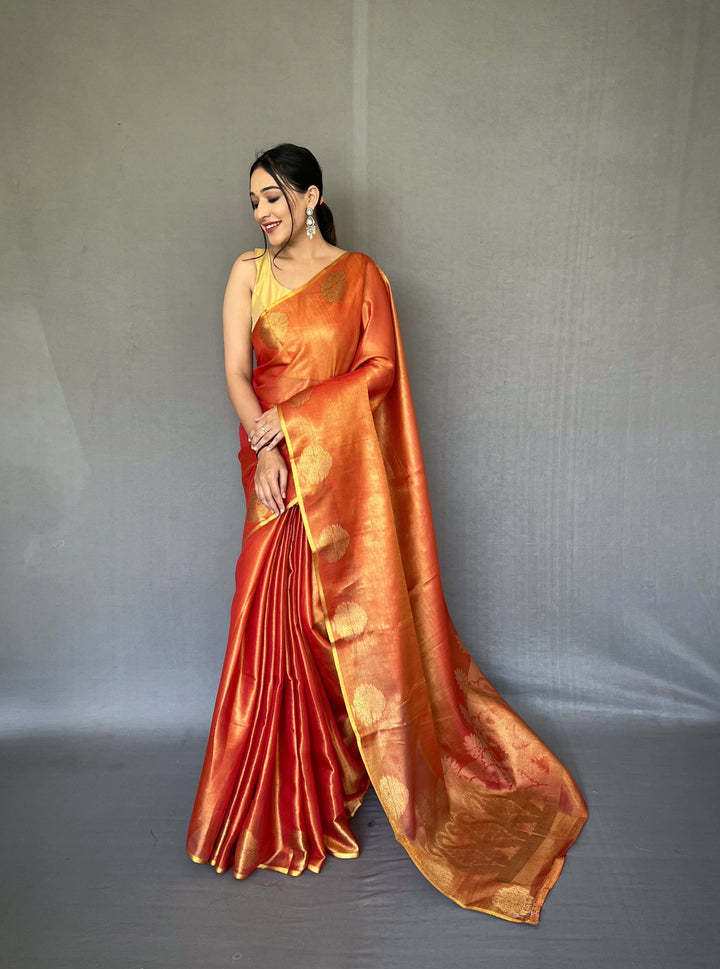 Designer Tissue-Silk Saree | Jacquard Weaving for Special Events