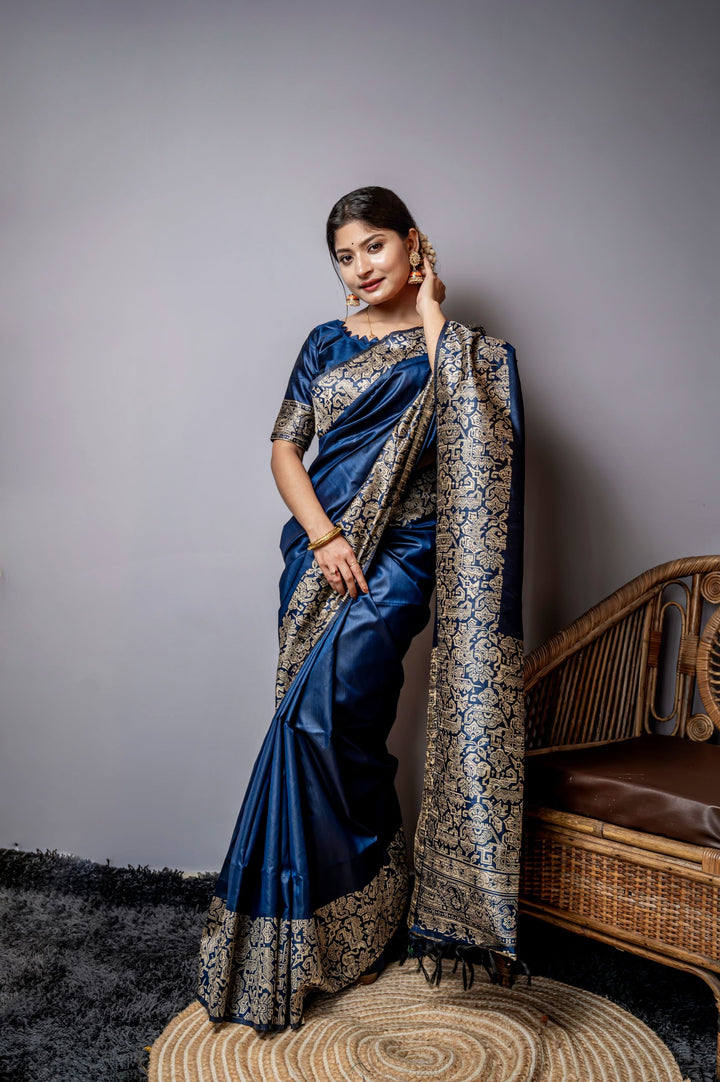 Handloom Silk Saree | Designer Weaving Border for Special Events