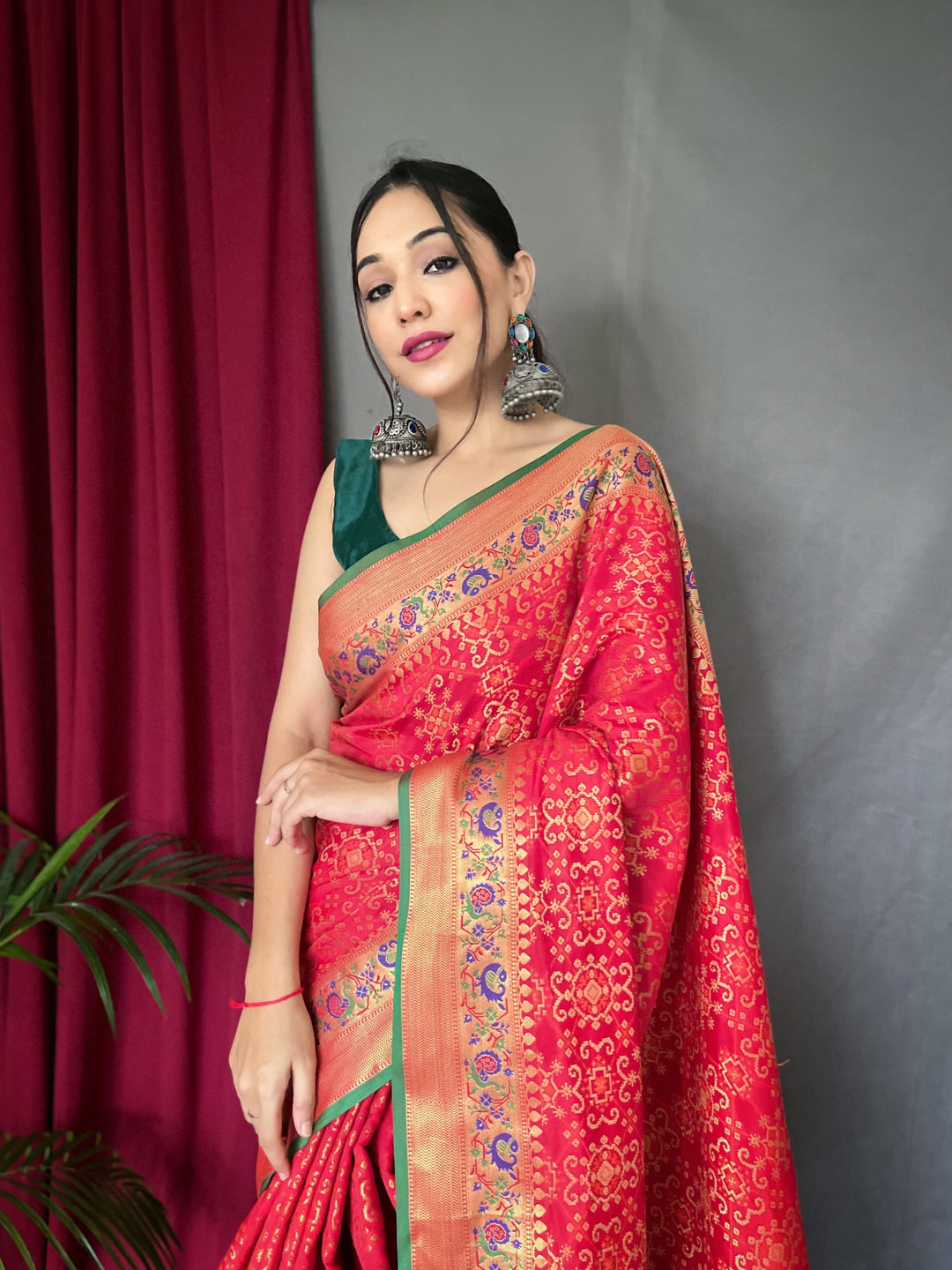 Patola Silk Meenakari Designer Saree for Special Events | Traditional Elegance