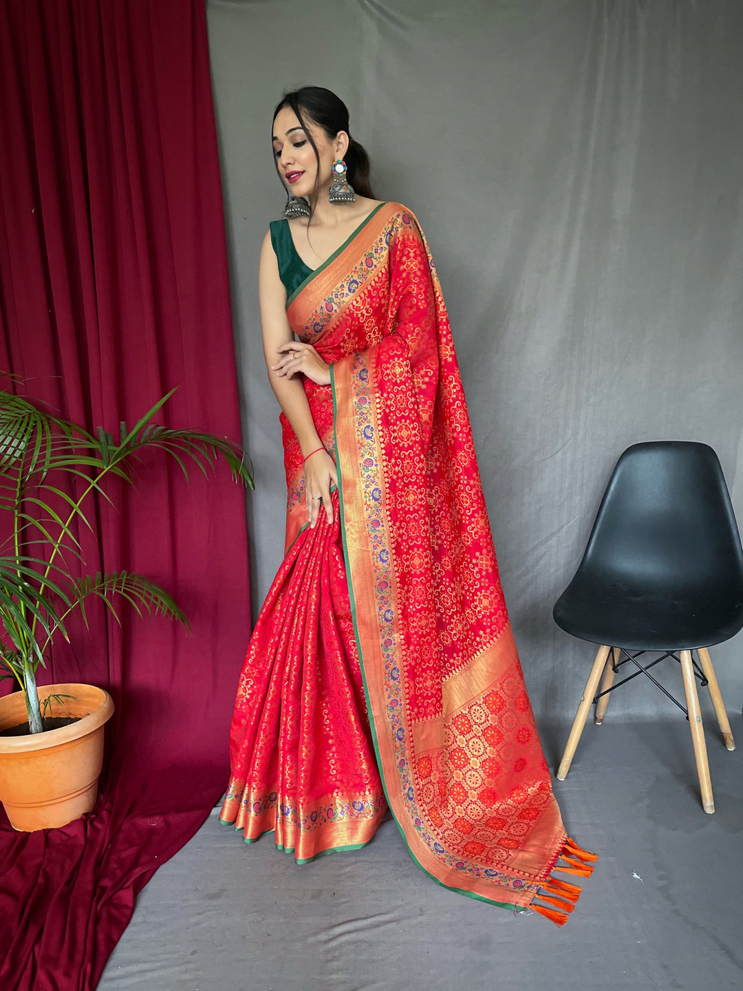 Patola Silk Meenakari Designer Saree for Special Events | Traditional Elegance