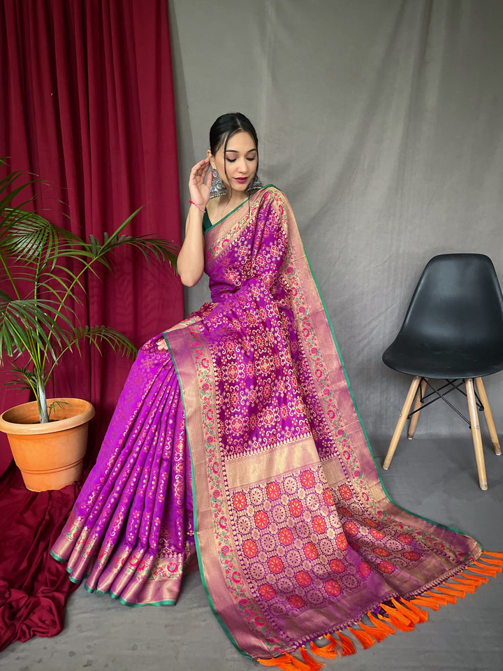 Patola Silk Meenakari Designer Saree for Special Events | Traditional Elegance