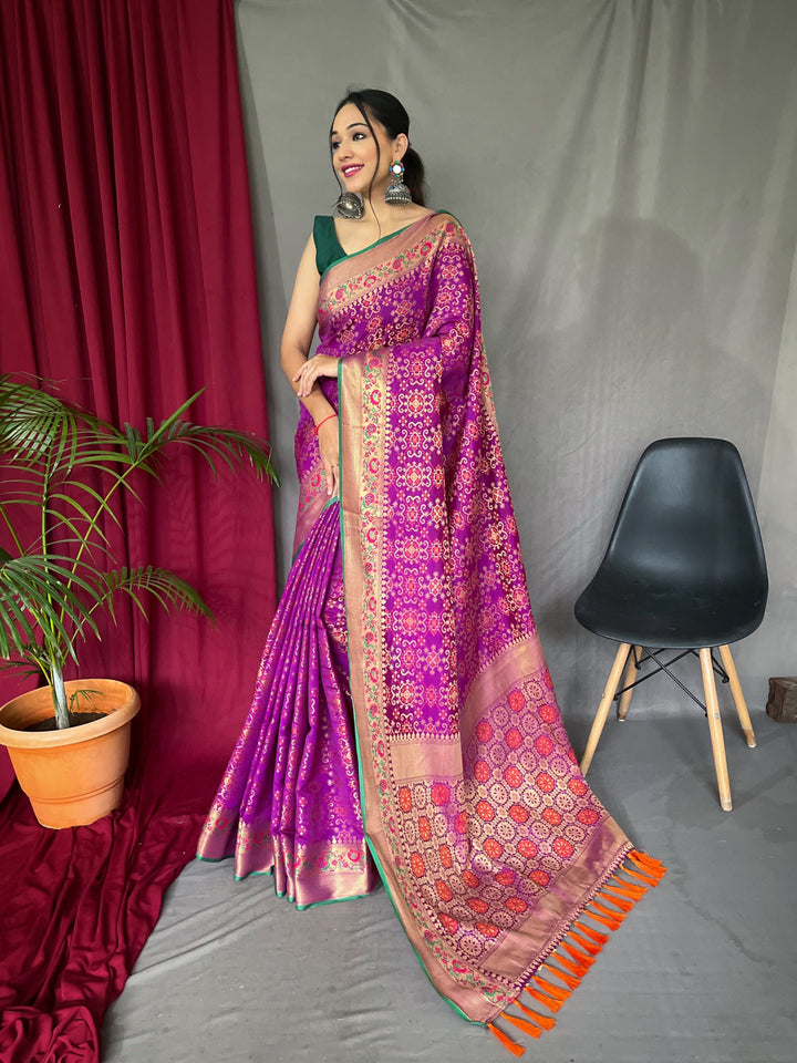 Patola Silk Meenakari Designer Saree for Special Events | Traditional Elegance