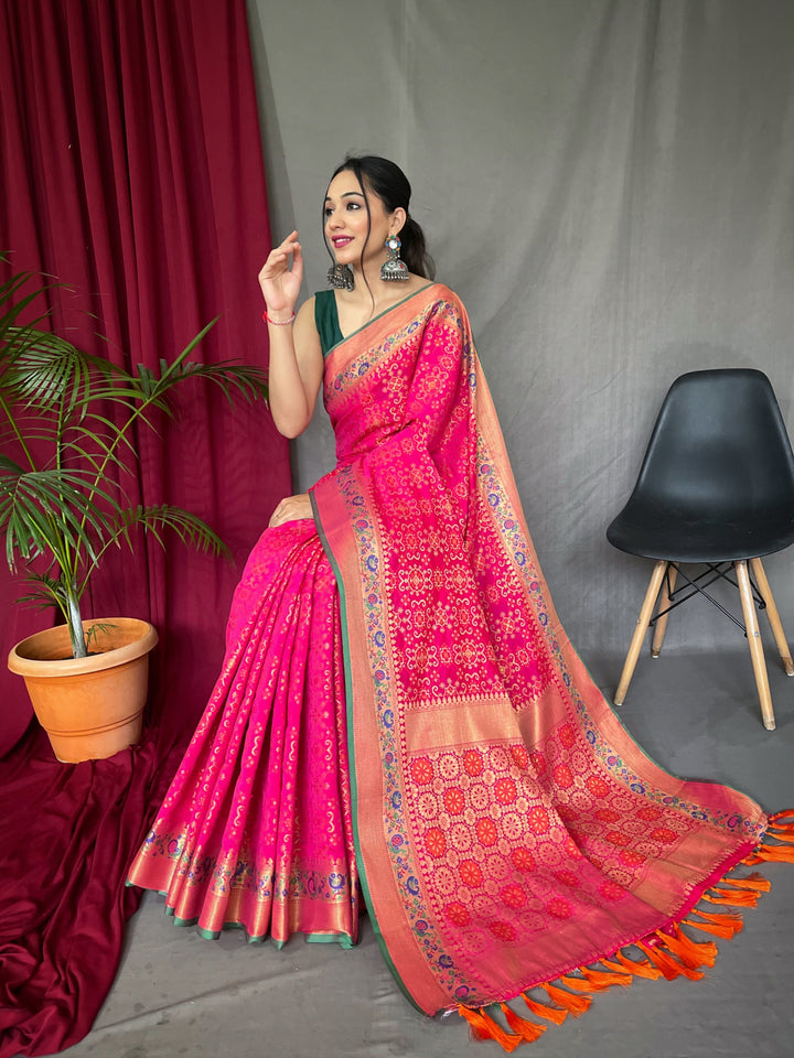 Patola Silk Meenakari Designer Saree for Special Events | Traditional Elegance