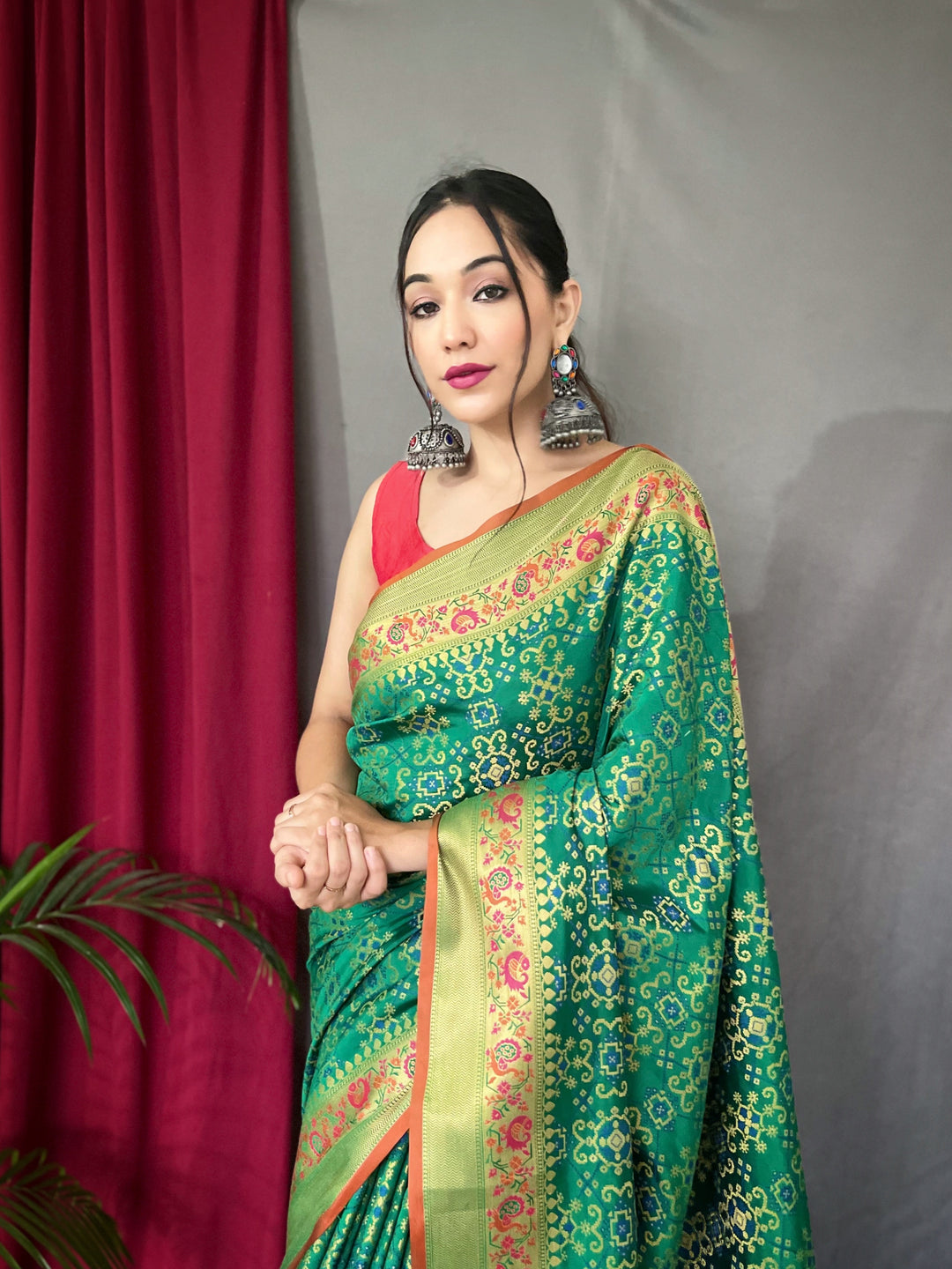 Patola Silk Meenakari Designer Saree for Special Events | Traditional Elegance