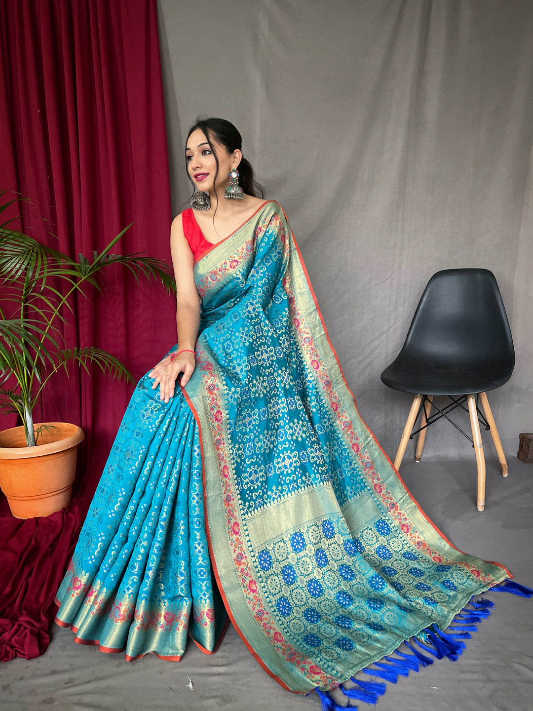 Patola Silk Meenakari Designer Saree for Special Events | Traditional Elegance