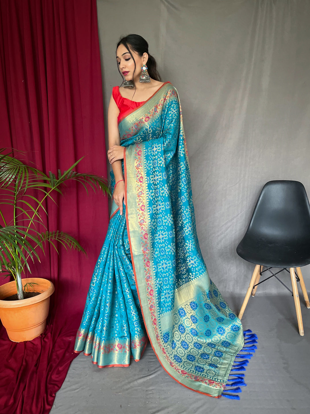 Patola Silk Meenakari Designer Saree for Special Events | Traditional Elegance