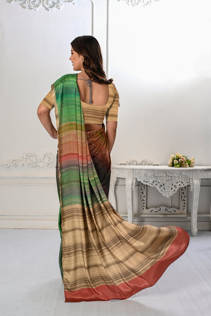 Designer Digital Printed Crepe Soft Silk Saree | Perfect for Weddings & Events