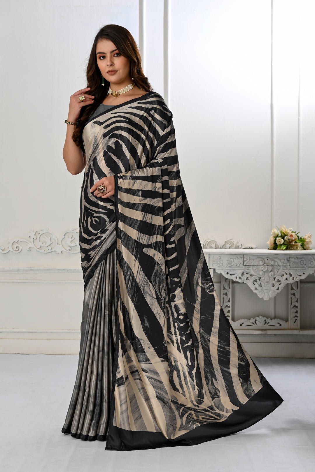 Designer Digital Printed Crepe Soft Silk Saree | Perfect for Weddings & Events