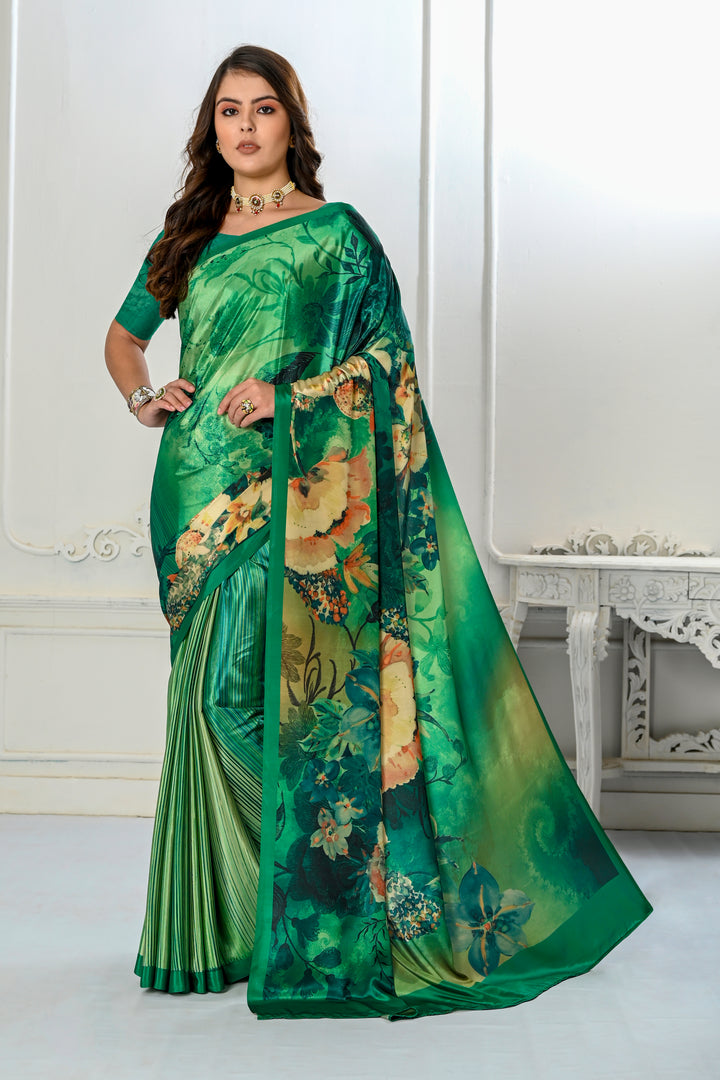 Designer Digital Printed Crepe Soft Silk Saree | Elegant for Special Events