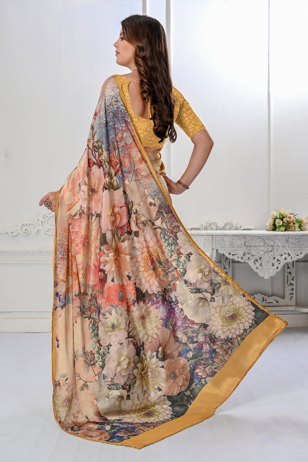 Designer Digital Printed Crepe Soft Silk Saree | Perfect for Weddings & Events