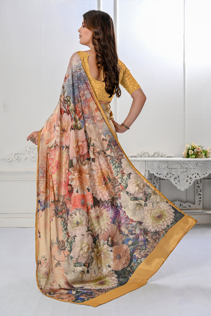 Designer Digital Printed Crepe Soft Silk Saree | Perfect for Weddings & Events