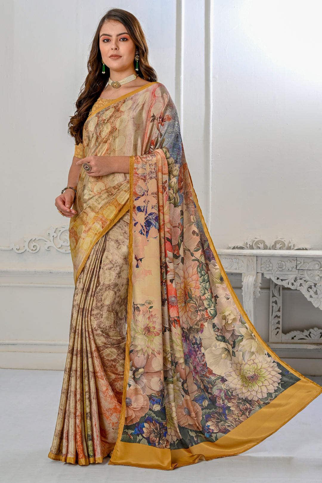 Designer Digital Printed Crepe Soft Silk Saree | Perfect for Weddings & Events