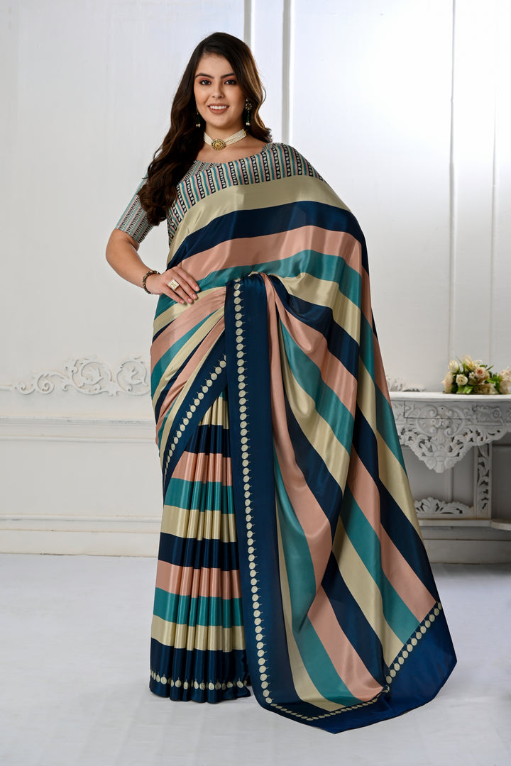 Designer Digital Printed Crepe Soft Silk Saree | Festive & Wedding Use