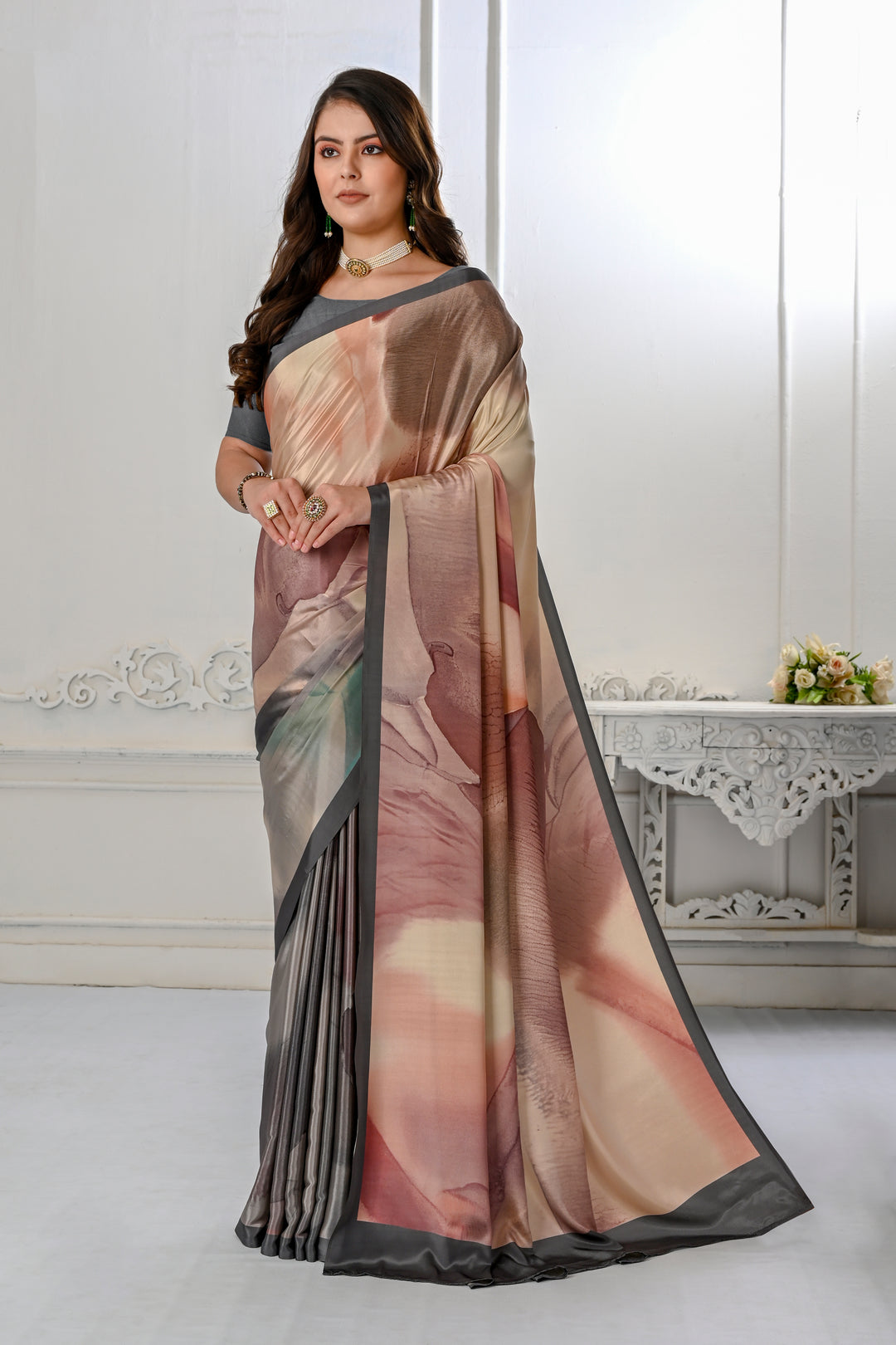 Designer Digital Printed Crepe Soft Silk Saree | Special Event & Wedding