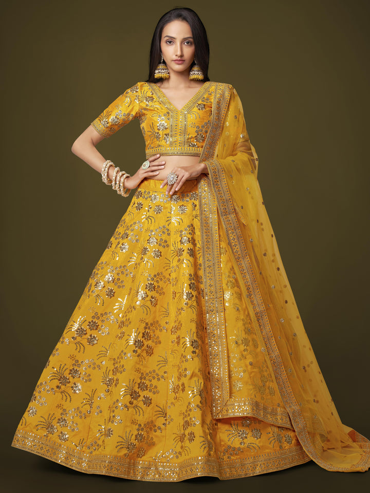 Elegant Slub Silk Lehenga with Dupatta | A Stylish and Sophisticated Choice