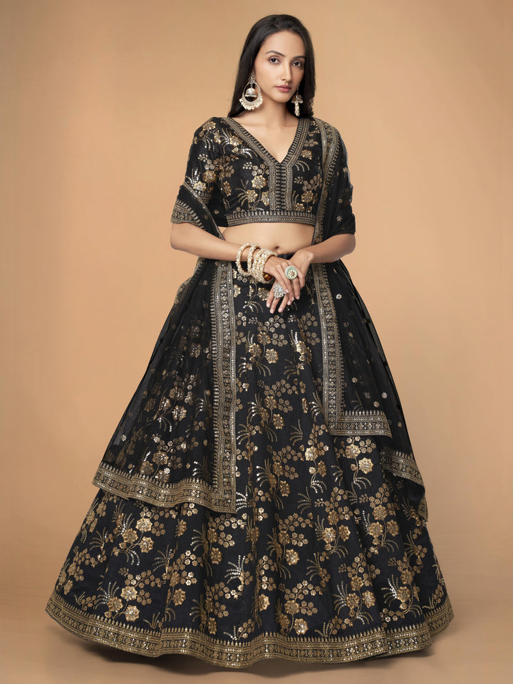 Elegant Slub Silk Lehenga with Dupatta | A Stylish and Sophisticated Choice