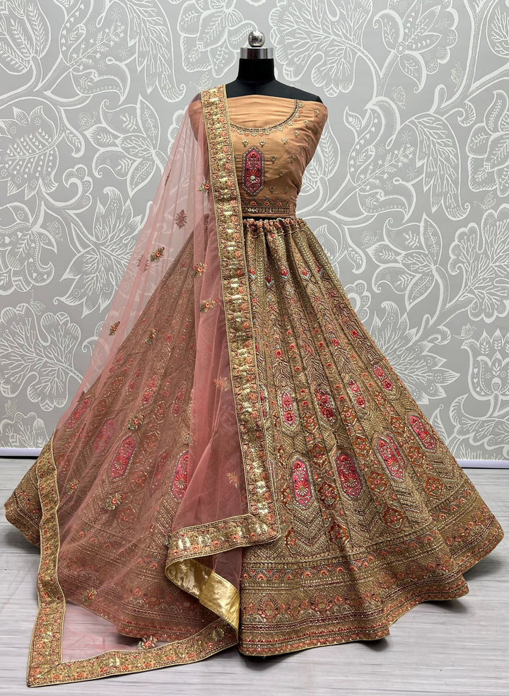 Stunning Bridal Net Lehenga with Dupatta | An Exclusive Designer Masterpiece