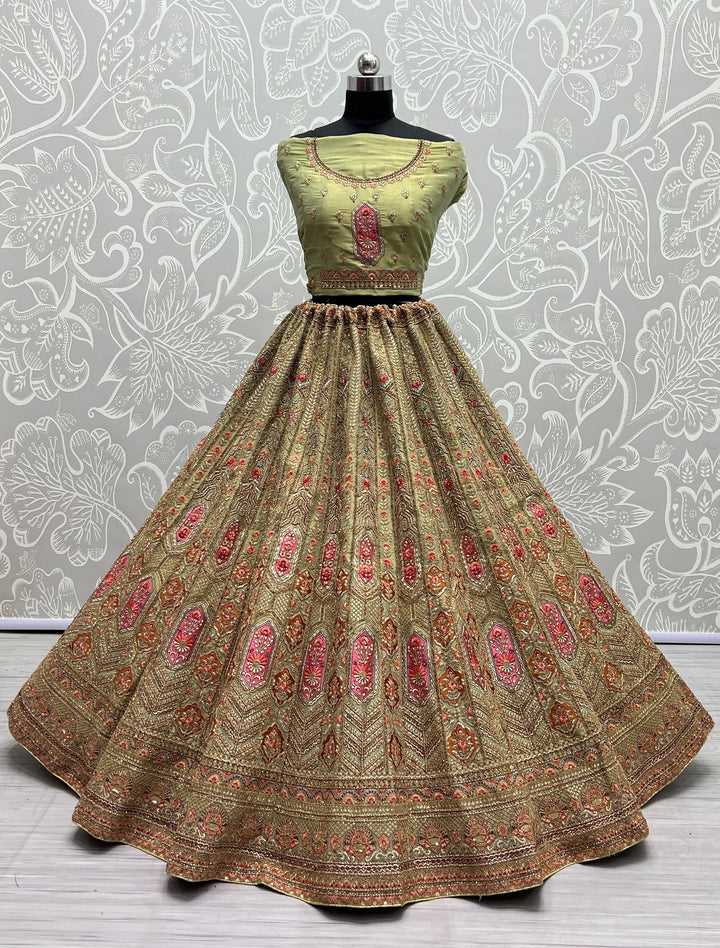 Stunning Bridal Net Lehenga with Dupatta | An Exclusive Designer Masterpiece