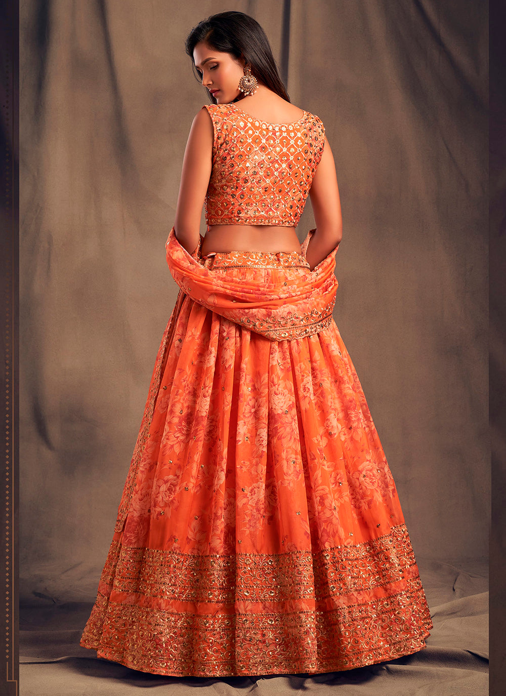 Sophisticated Organza Lehenga with Dupatta | Elegance Redefined for Brides