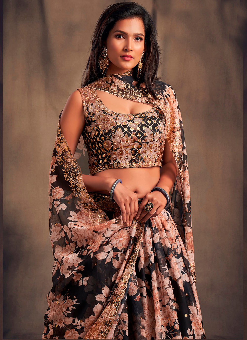 Sophisticated Organza Lehenga with Dupatta | Elegance Redefined for Brides