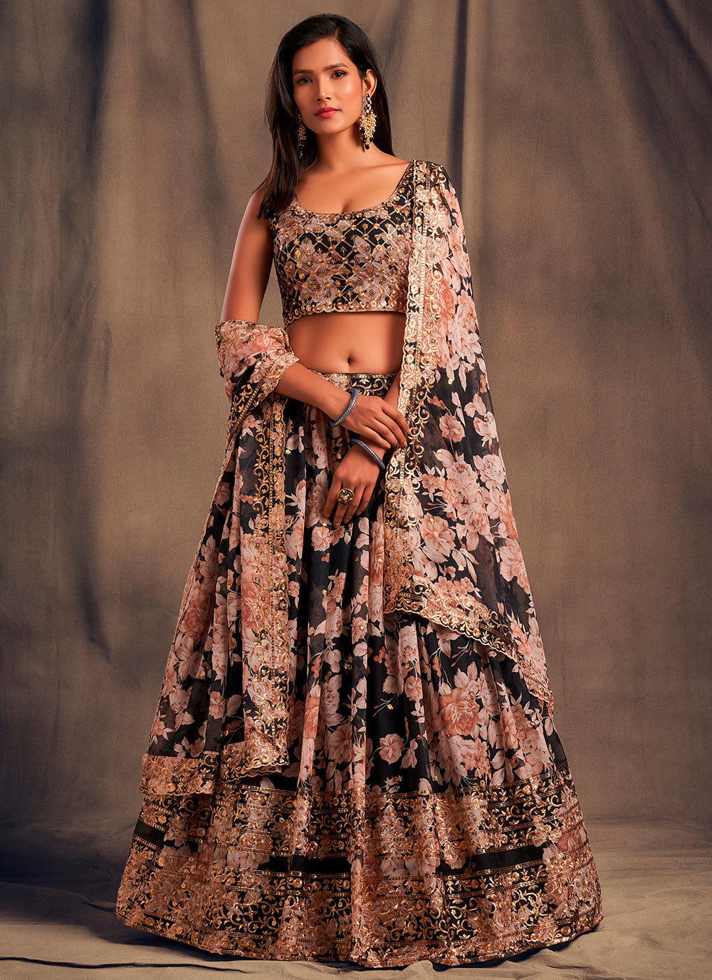 Sophisticated Organza Lehenga with Dupatta | Elegance Redefined for Brides