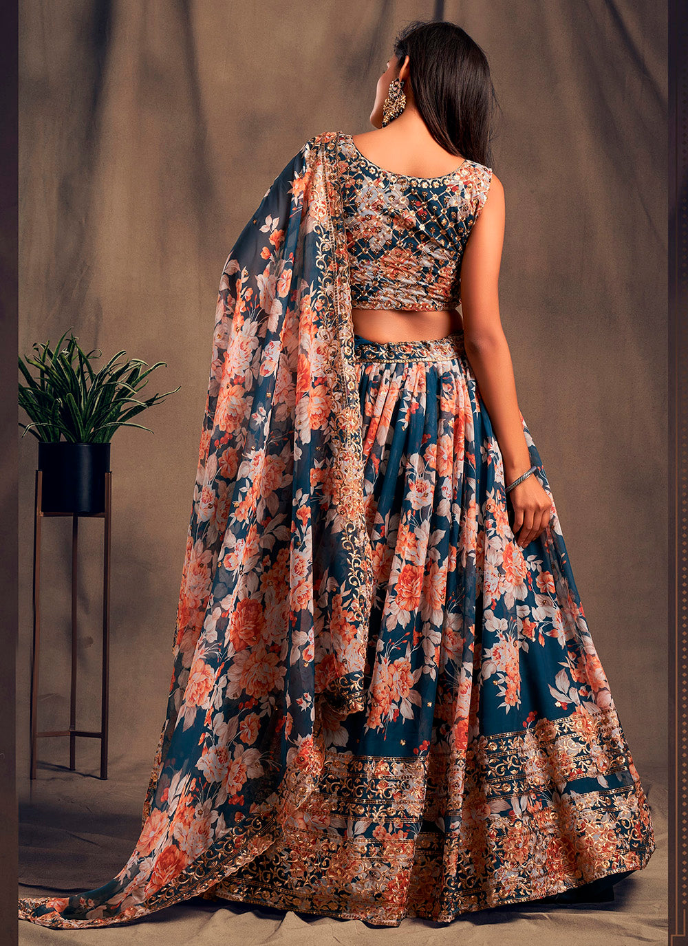 Sophisticated Organza Lehenga with Dupatta | Elegance Redefined for Brides