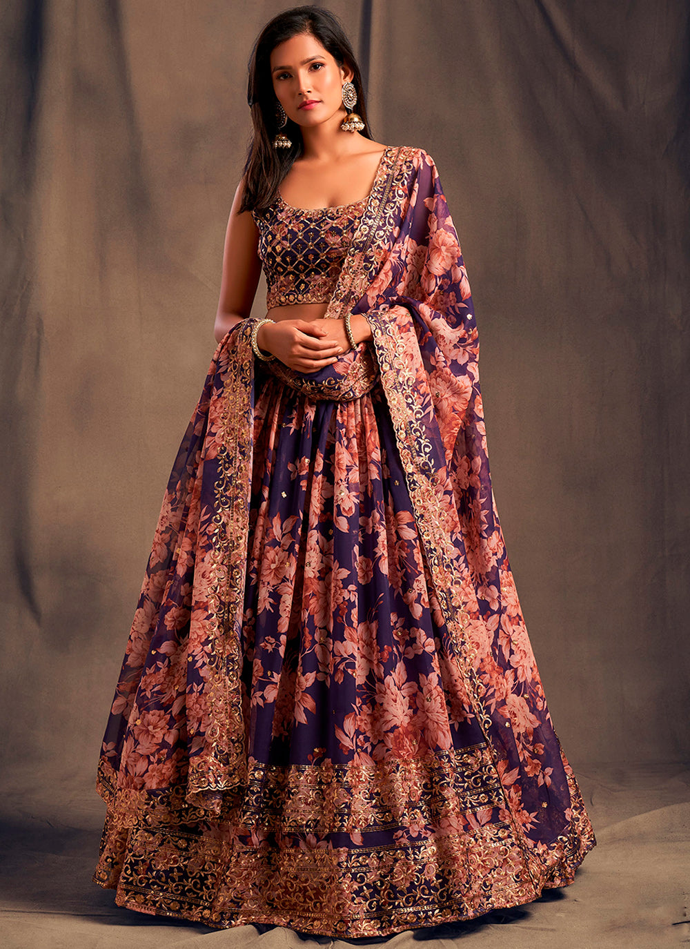 Sophisticated Organza Lehenga with Dupatta | Elegance Redefined for Brides