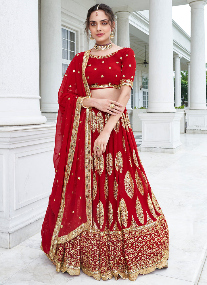 Stunning Faux Georgette Lehenga with Dupatta | An Exclusive Designer Masterpiece