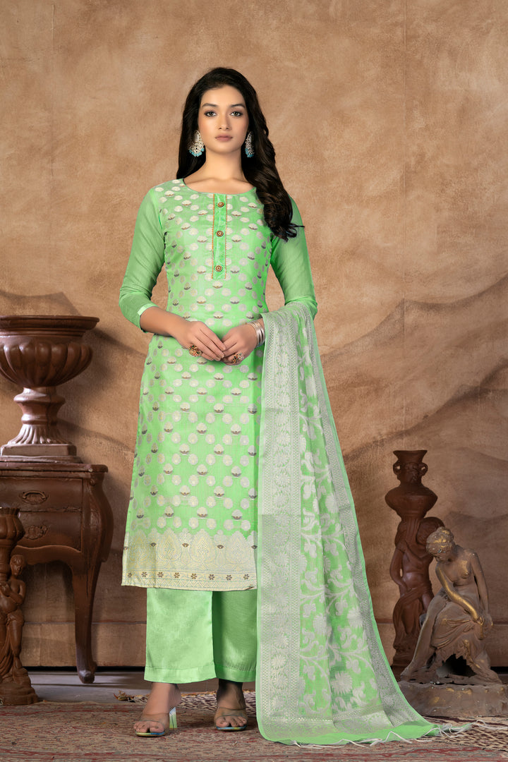 Banarasi Silk Salwar Kameez | Wevon Jacquard Designer for Special Events