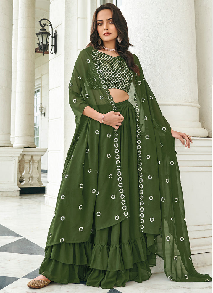 Stunning Faux Georgette Lehenga with Dupatta | A Graceful Addition to Your Wardrobe