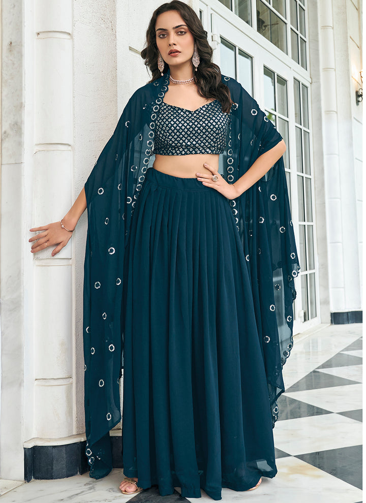 Stunning Faux Georgette Lehenga with Dupatta | A Graceful Addition to Your Wardrobe