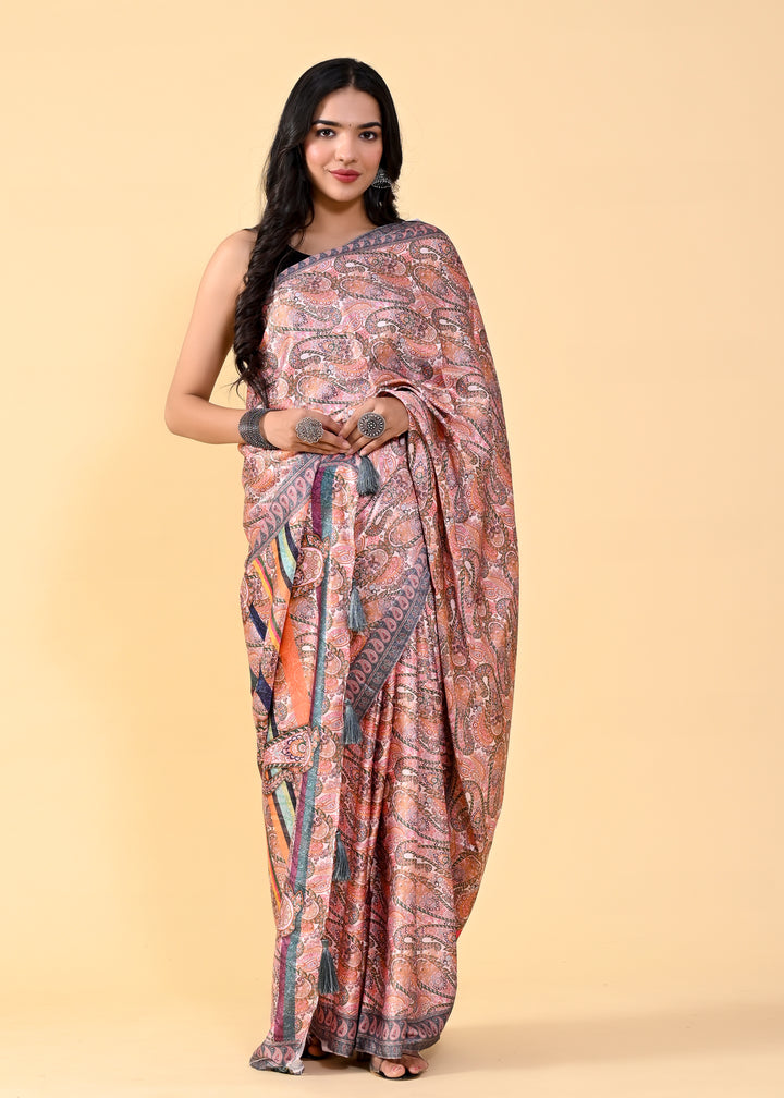 Designer Satin-Silk Saree | Digital Printed | Traditional Wedding & Party Wear