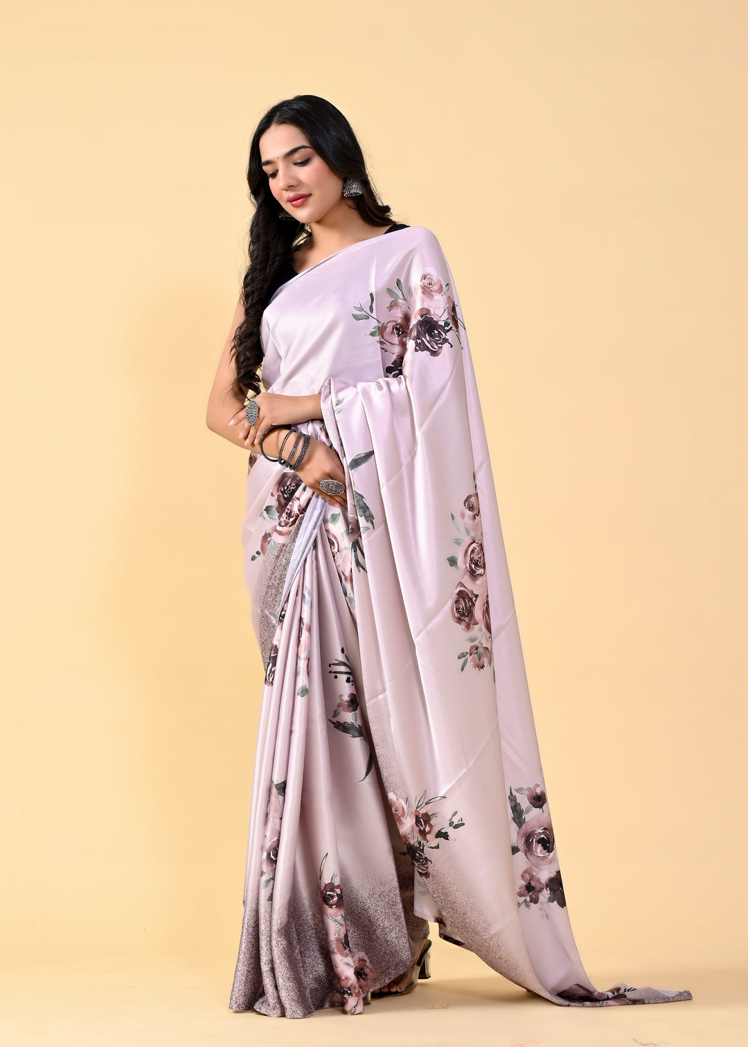 Designer Satin-Silk Saree | Digital Printed | Traditional & Wedding Wear