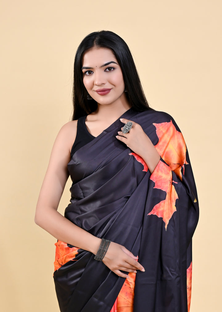 Designer Satin-Silk Saree | Digital Printed | Wedding & Party Wear | Traditional